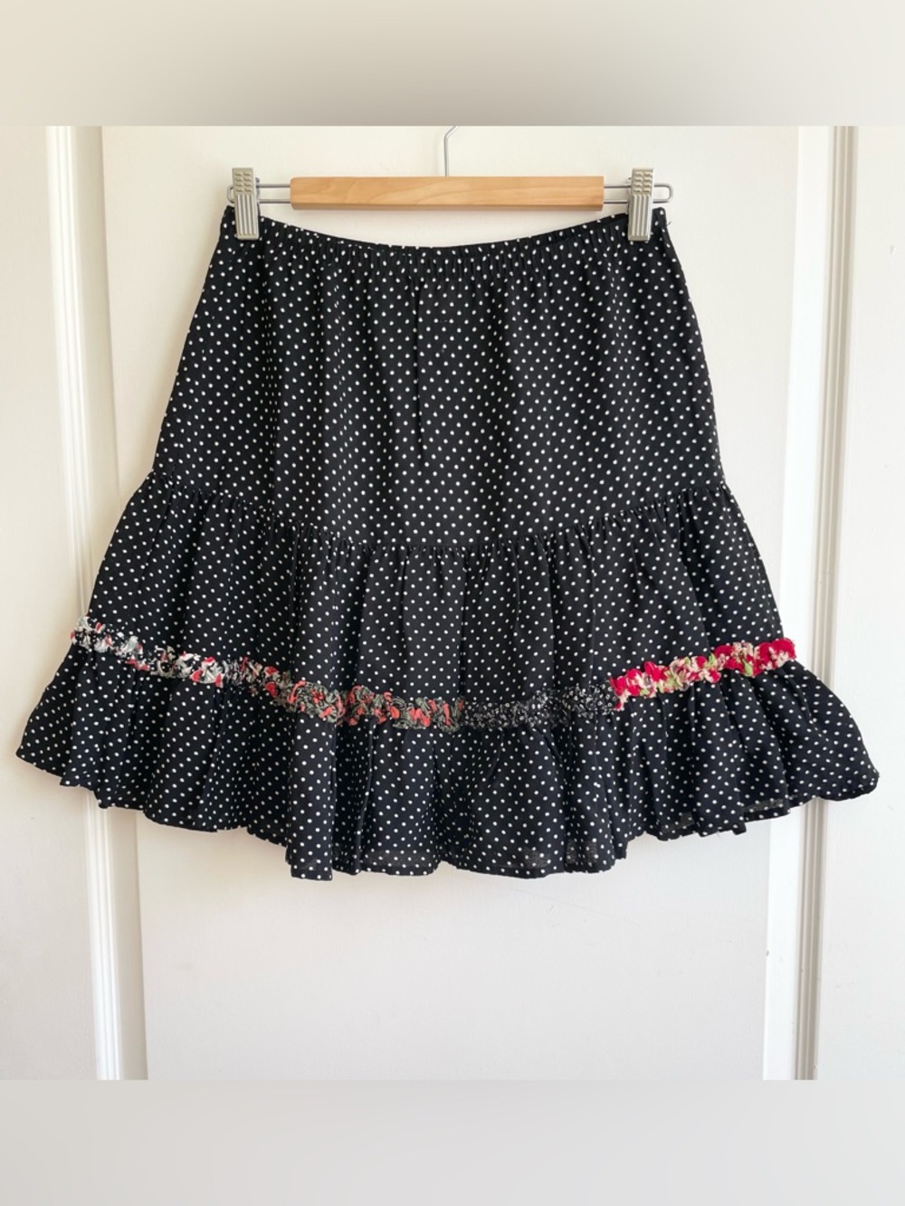 Vintage Marla Duran Polkadot Tiered Skirt Size XS Retro Pinup Twee Rockabilly